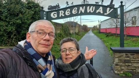 Jo en Hilde in Ierland station Racour Landen