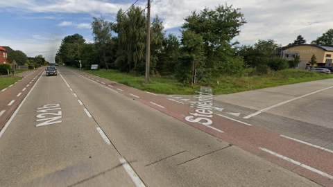 Het kruispunt van de Aarschotsesteenweg met de Steijenhoflaan in Betekom