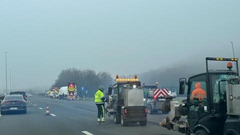 Fileleed op de E314 wegenwerken